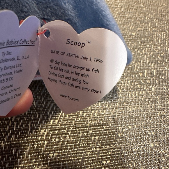 TY Beanie Baby- Scoop Toy, NWT, 1996, Tag Errors! - Picture 4 of 7